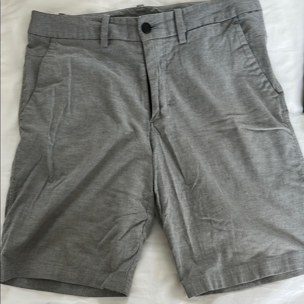 lululemon athletica Men's Charcoal Flat Front Shorts